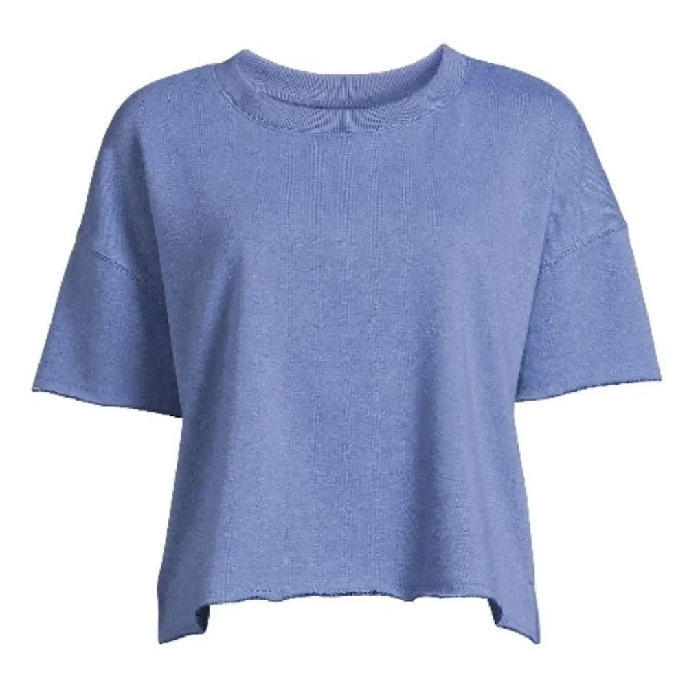 Women's Sleep Lounge Mid-Sleeve Pajama Shirt Size M